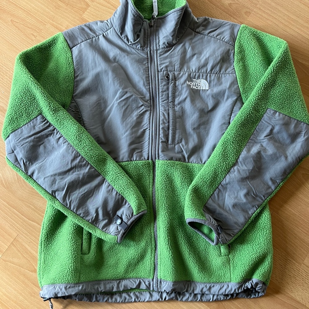 The North Face Green and Gray Fleece Jacket